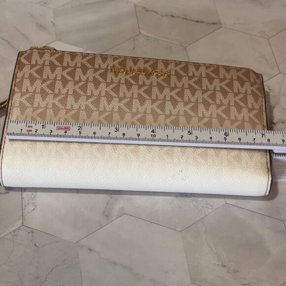 Michael Kors Ombré Double Zip Wallet Wristlet Camel - Picture 8 of 11